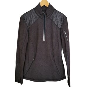 Victoria's Secret VSX Sport Jacket Womens Size M Gray Zip Pockets Quarter Zip